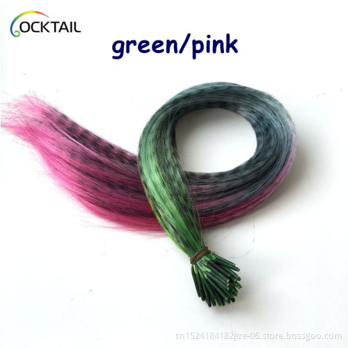 Free Sample Ombre Color Synthetic Pre Bonded I Tip Hair Extensions